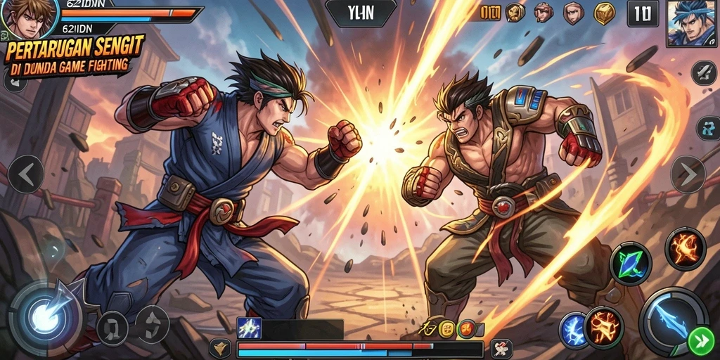 Gameplay aksi pertarungan sengit dalam 62IDN.