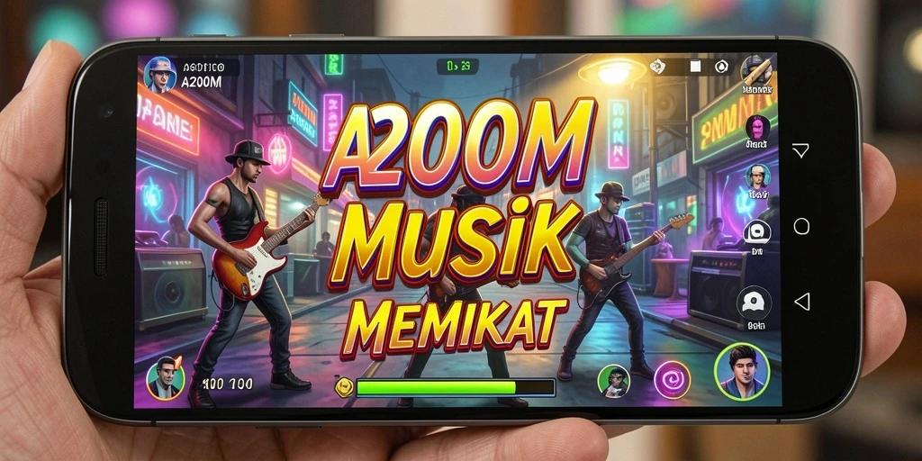 Tampilan gameplay menampilkan keseruan bernyanyi dengan A200M.