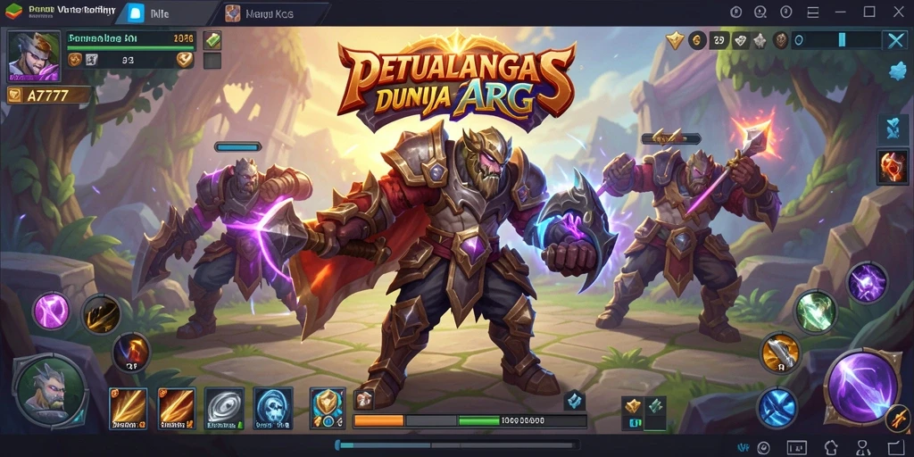 Screenshot utama A7777 menampilkan aksi seru dalam dunia ARPG.