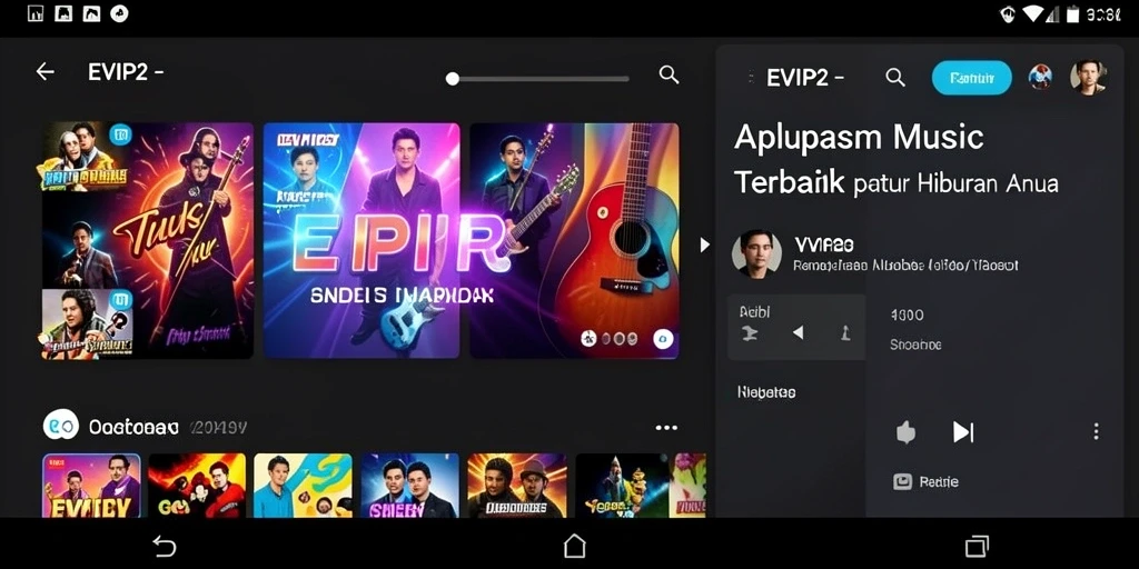 Screenshot EVIP2 menampilkan pengguna yang sedang menikmati gameplay musik.