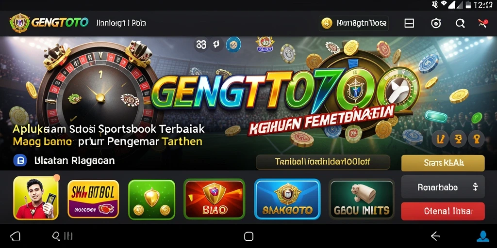 Screenshot utama GENGTOTO menampilkan tampilan taruhan olahraga yang menarik.