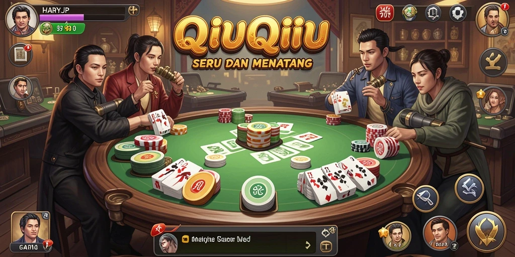 Tampilan gameplay QiuQiu yang seru di HARAPJP.