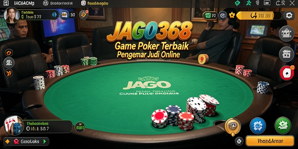 Screenshot JAGO368 menampilkan pengalaman bermain poker yang mendebarkan di meja virtual.