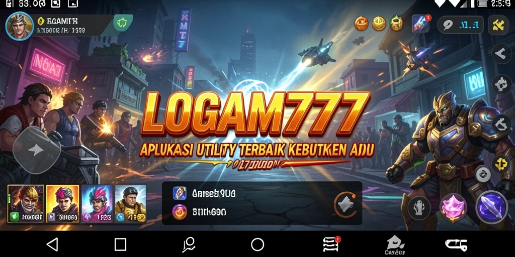 Screenshot utama LOGAM777 menunjukkan fitur-fitur Utility yang canggih.