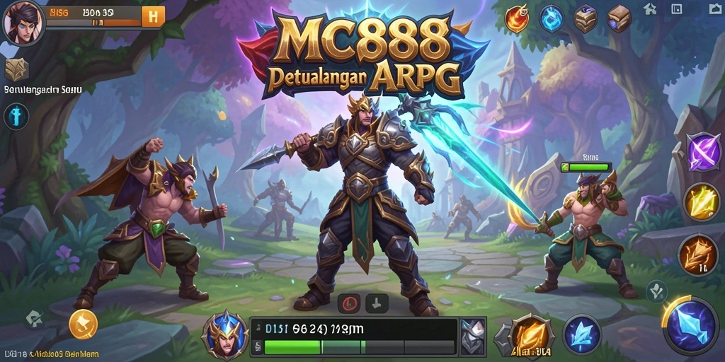 Tampilan aksi seru dalam permainan ARPG MC888 yang mendebarkan.