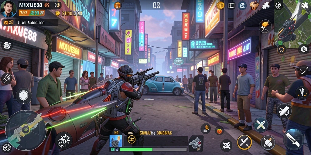 Screenshot utama MIXUE88 menampilkan gameplay seru dan interaksi karakter.