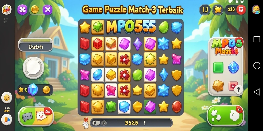 Tampilan gameplay seru dari MPO555 dalam kategori Match-3.