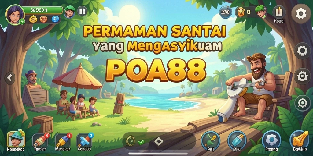 Tampilan gameplay menarik dari POA88 dengan grafis cerah dan interaktif.
