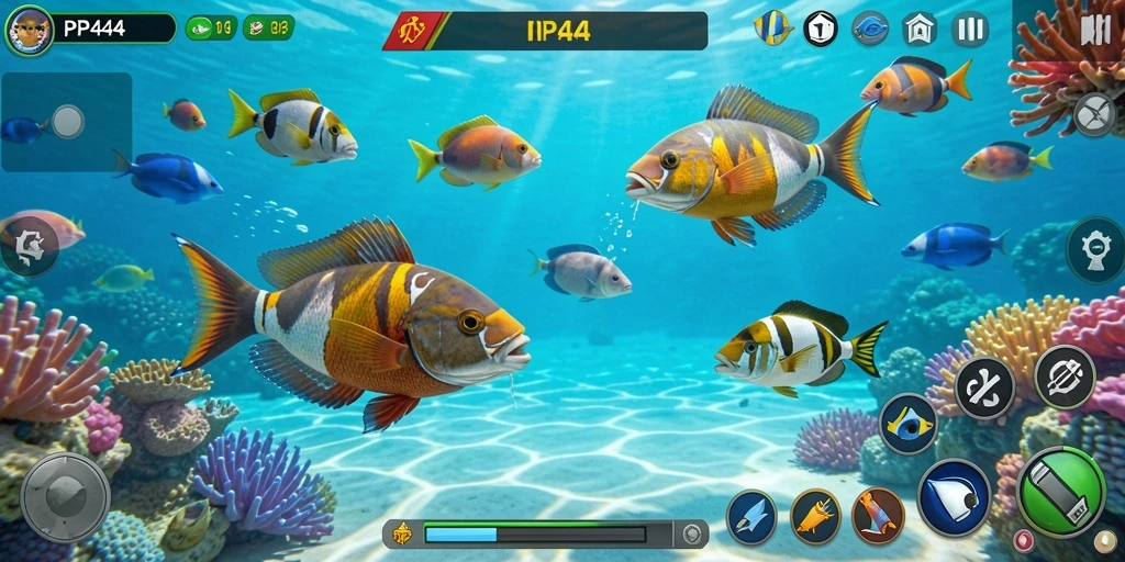 Tampilan gameplay seru dalam PP444 dengan grafis yang mengesankan.