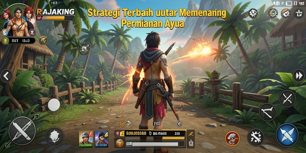 Screenshot utama RAJAKING menampilkan gameplay strategi yang intens.