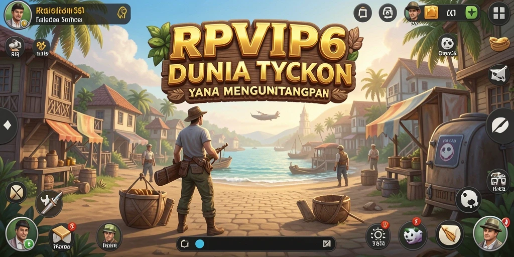 Screenshot utama RPVIP6 menampilkan aksi gameplay Tycoon yang seru.