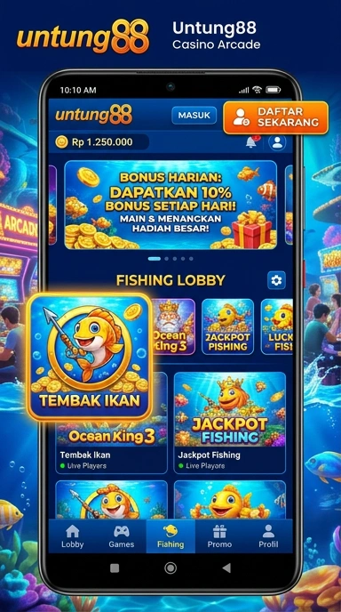 Tampilan antarmuka utama untung88.
